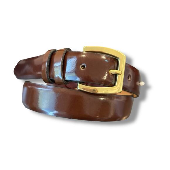 Brooks Brothers Women’s Brown Italian Leather Belt Size Large NWOT - Picture 1 of 4